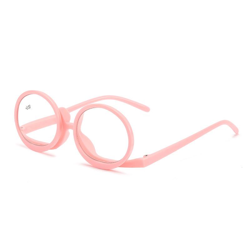 180 Degree Flip Down Multifunctional Fashion Makeup Glasses, Functional Reading Magnifying Glass