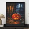 Halloween Diamond Painting Kit Handmade Diy Painting Home Decoration painting.Pumpkin Candle Moon Night Scenery Mosaic Art Craft