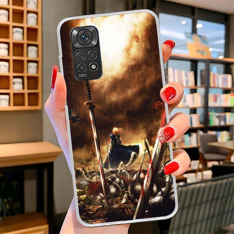 Fate Zero Stay Night Saber Cover Phone Case For Xiaomi Redmi Note 15 14 13 12 11 10 Pro Plus 14S 12S 11S 11T 11E 10S Soft Fundas