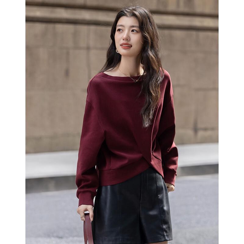 Demana Women's Autumn Off-Shoulder Twist-Knot Sweatshirt