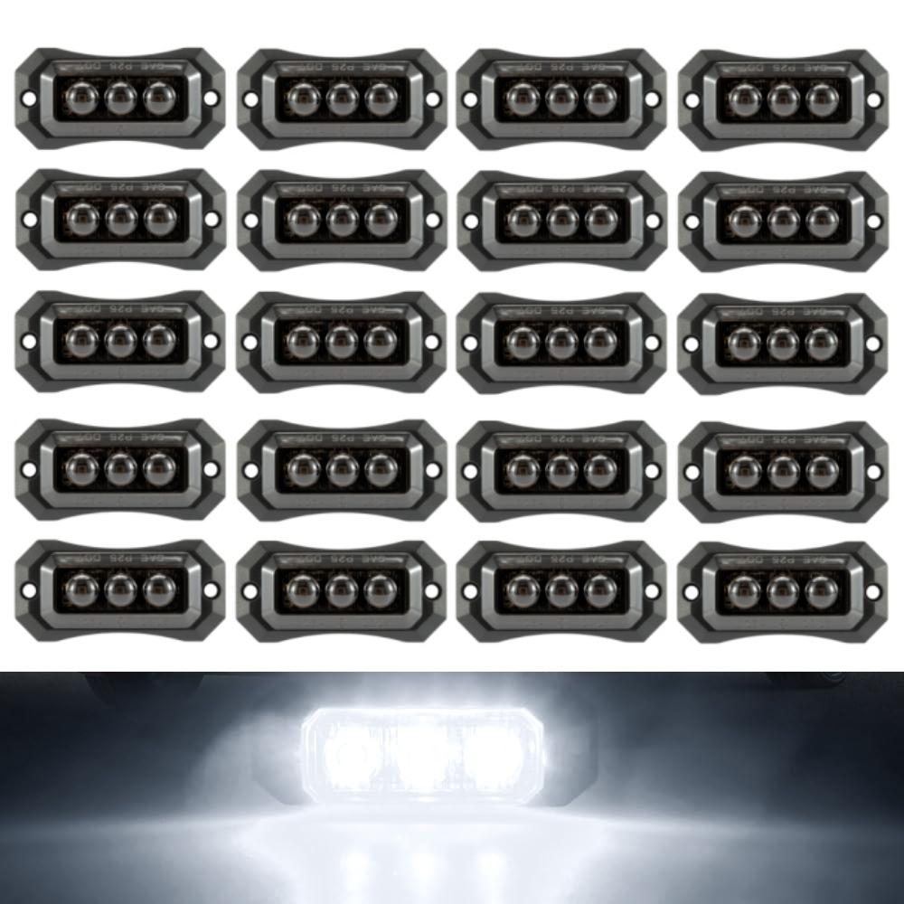 20PCS Truck Lighting LED Side Marker Boat Trailer Lights 3LED Clearance Lights Assembly LED Light Truck 24v 12v