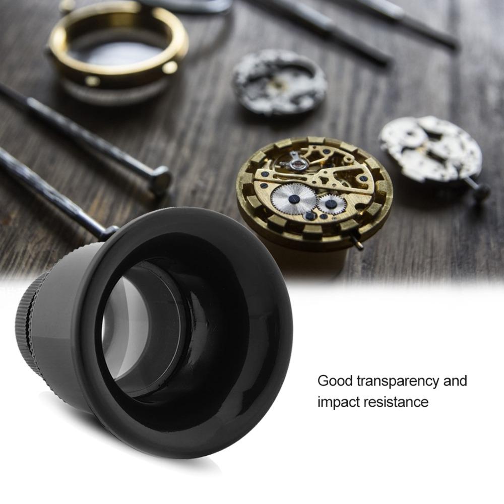 Plastic Shell Eye Magnifier Loupe Black Color Magnifier Lens Portable Jeweler Loupe  Jeweler Work