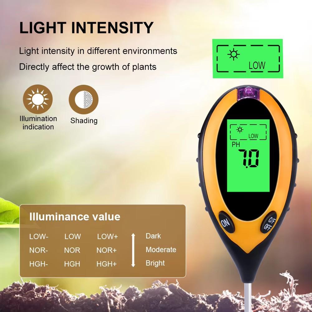 Soil Moisture, pH, and Light Sensor for Plants