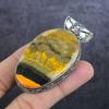 Natural Bumble Bee Jasper 925 Sterling Silver Jewelry Pendant 2.60" ET-4404