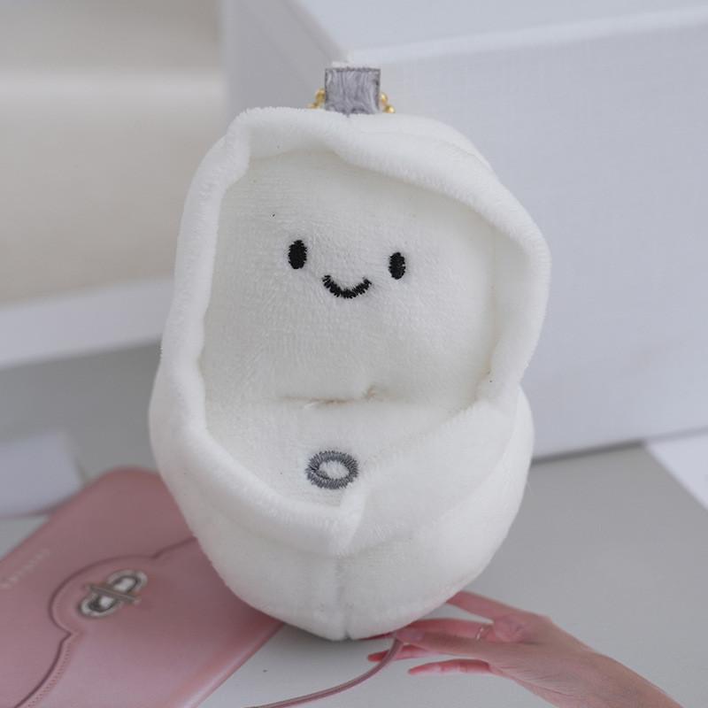 Adorable Creative Cartoon Plush Doll Toilet Refrigerator Magnet Keychain Decoration