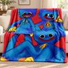 Poppy Playtime blanket Flannel Blanket Soft Cozy Plush Throw for Sofa Bed Lightweight Home Decoration Outdoor camping