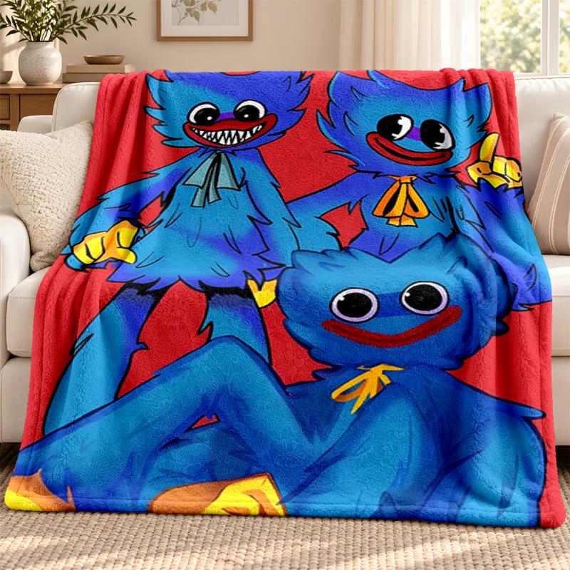 Poppy Playtime blanket Flannel Blanket Soft Cozy Plush Throw for Sofa Bed Lightweight Home Decoration Outdoor camping