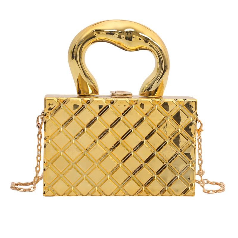 Bag Ladies 2025 New European and American Fashion Rhombus Handbag Ins Glossy Small Fragrant Wind Chain Box Bag Tide