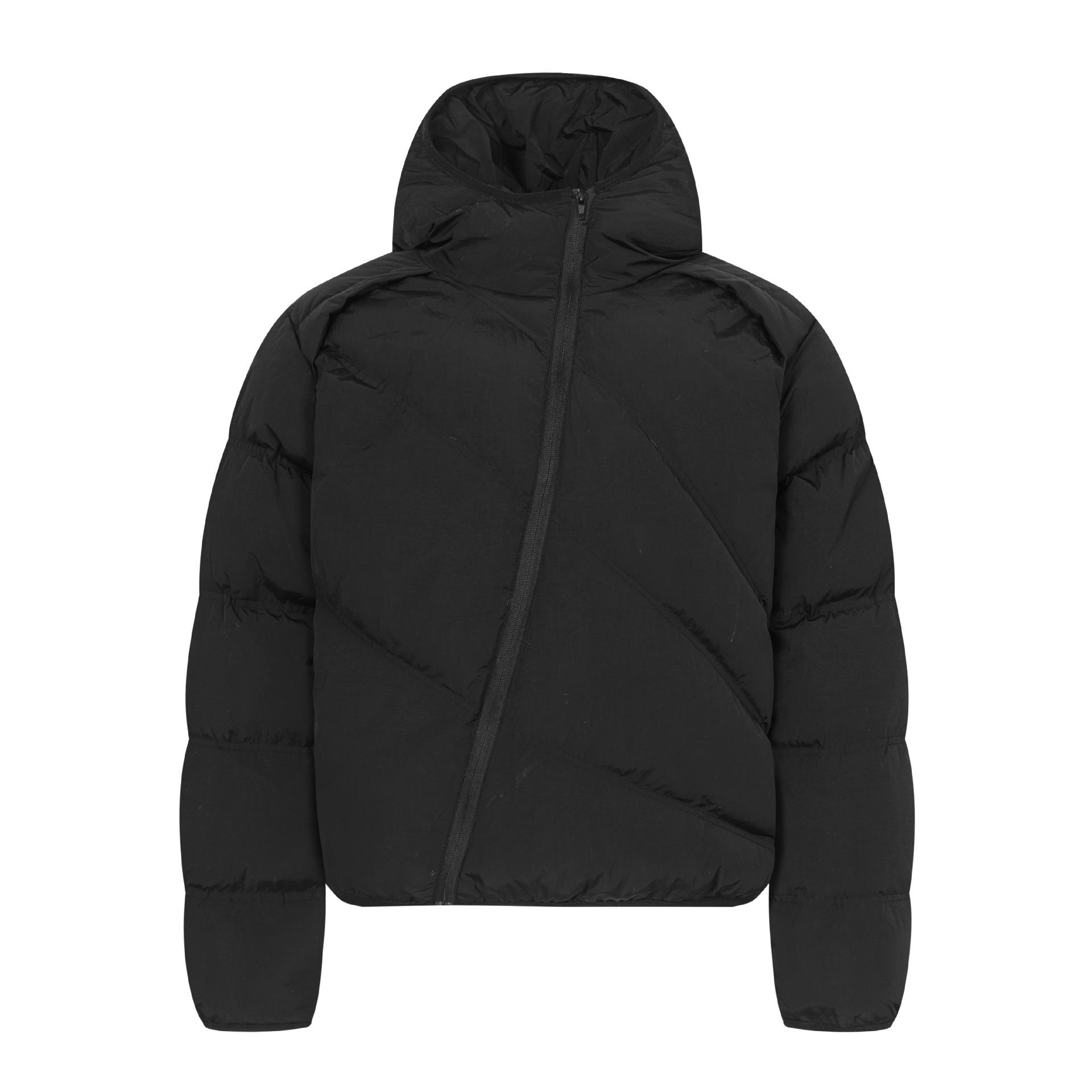 ARES Men s Retro American Style Ribbed Cotton Jacket with Asymmetrical Zipper - Lightweight and Warm Winter Outerwear XL