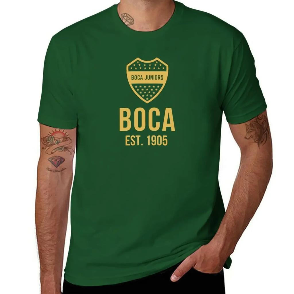 Boca Juniors Gold T-Shirt aesthetic clothes summer clothes plain black t shirts