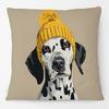 Dalmatian Labrador Retriever Dachshunds Sausage Dog Print Decor Sofa Cushion Cover Pillowcase