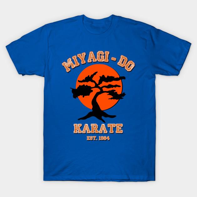 

Men Black Print T-shirt Miyagi Do Karate Kid Bonsai Tree No-Cut Transfer Paper Print Cotton Tshirt 4XL королівський синій колір