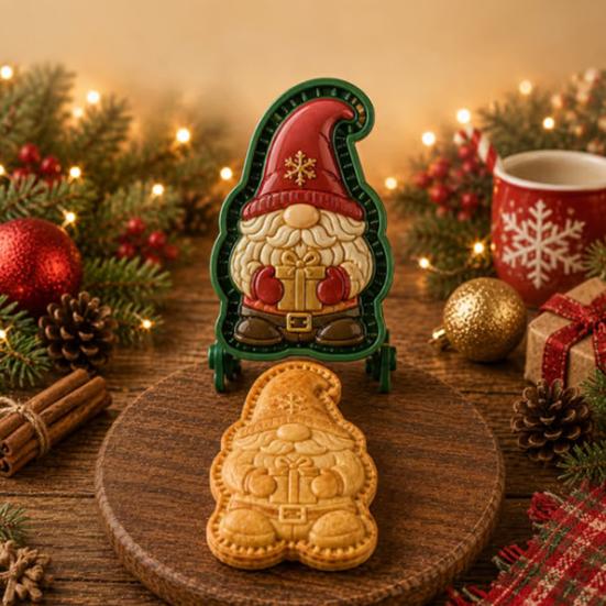 Decorative Pastry Stampers Christmas Mini Pie Mold for Hand Pies, Holiday Gingerbread Man House Santa Claus Nonstick Press Baking Tools Dough Cookies,