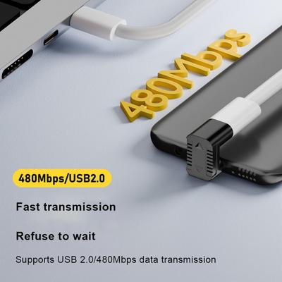 Telefonkonverter Typ-C Buchse auf Micro-USB Stecker Adapter V8 USB2.0 Schneller Datentransfer Adapter U-förmig 90 Grad Telefon Datenladekonverter