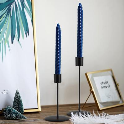 2 pièces Porte-bougies en métal Porte-bougeoir pour Table Porte-bougie Noir pour Maison Mariage Fête Dîner Anniversaire Décor