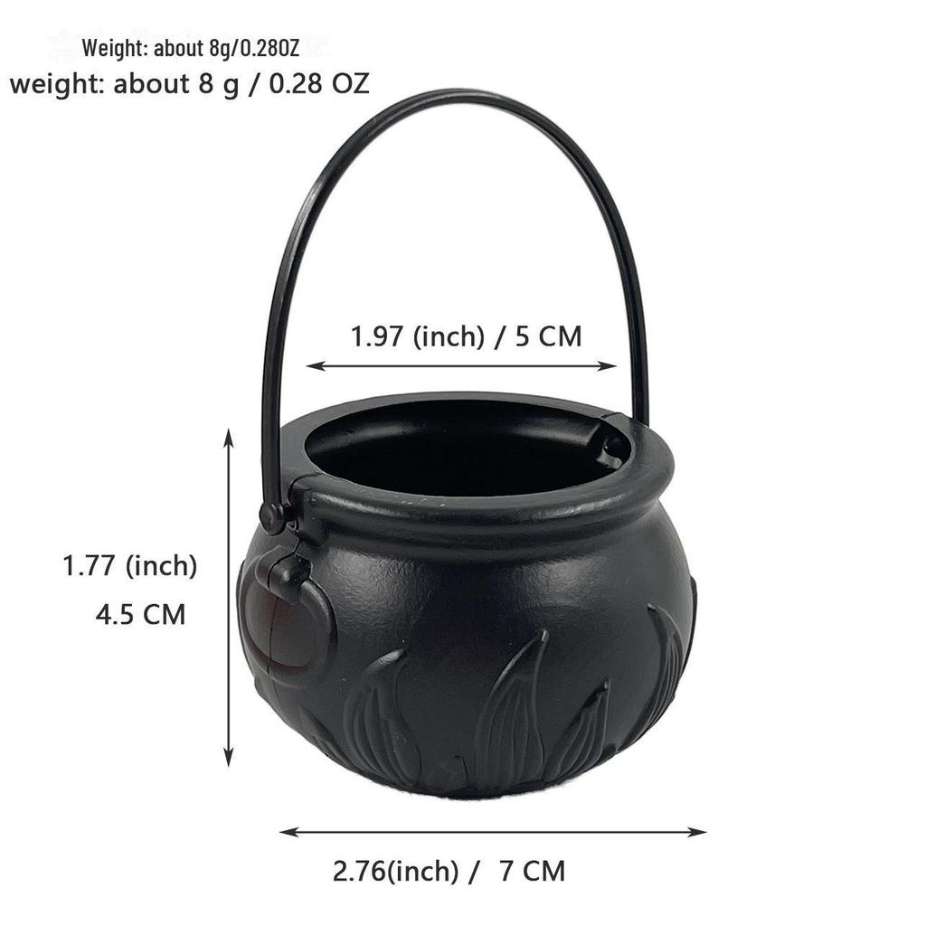 Halloween Pumpkin & Ghost Buckets: Witch, Purple Pumpkin, Skull Decorations