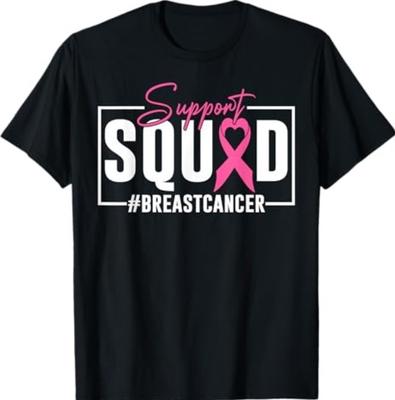 Équipe de soutien guerrier du cancer du sein T-shirt de sensibilisation au cancer du sein