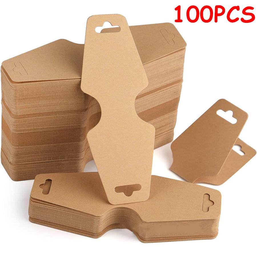 100 Stück 11,9 cm Faltbarer Anhänger für Kleidung Schmuck Haaraccessoires Anhänger 3 Farben erhältlich Beschriftbares Kraftpapier Anhängeetikett