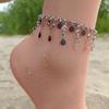 Women Beach Fashionable Tassel Foot Chain Accessories With Alloy Geometric
