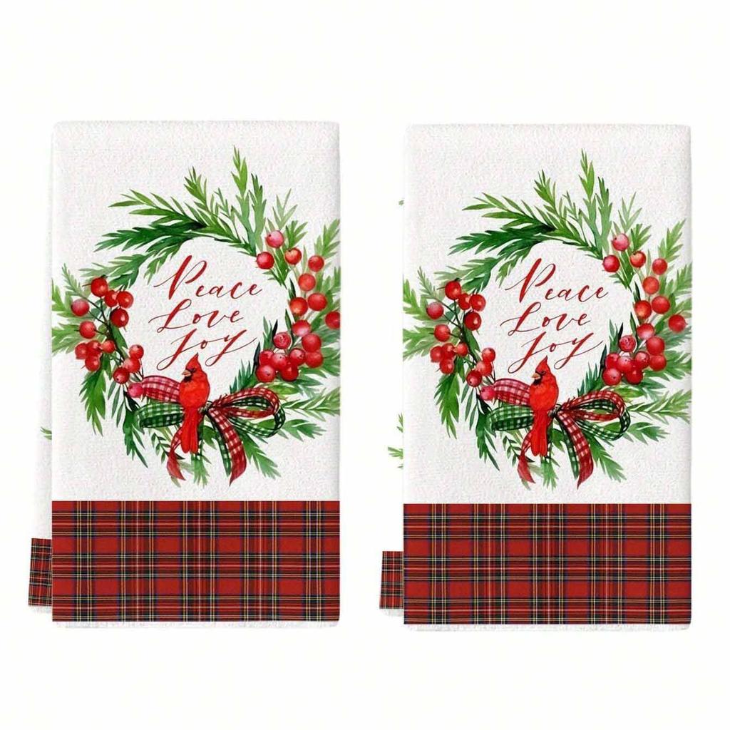 1pc/2pc/4pc/pack Christmas Scrub Sponge Creative Kitchen Dish Cloth Festive Cleaning Decor for Home & Table Kitchen Dish Towel Xmas Cleaning Supplies