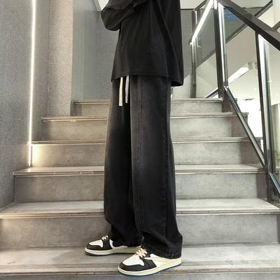 Men's Jeans 2026 Straight Loose Fit Trendy Brand Wide-leg High Street Versatile Men's Casual Long Pants Trendy for Boys