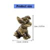 Intricately Carving Brass Dog Figure Solid Copper Puppy Sculpture Ornament for Art Enthusiasts and Desk Decoration