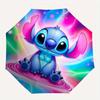 1pc Stitch,Alien Automatic Folding Umbrella: Compact 8-Bone Design Cartoon Outdoor Travel Companion, Business Umbrella, Christmas Valentine'