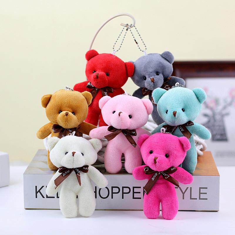 Adorable Teddy Bear Plush Toy Keychain Soft Stuffed Animal Doll Cute Gift
