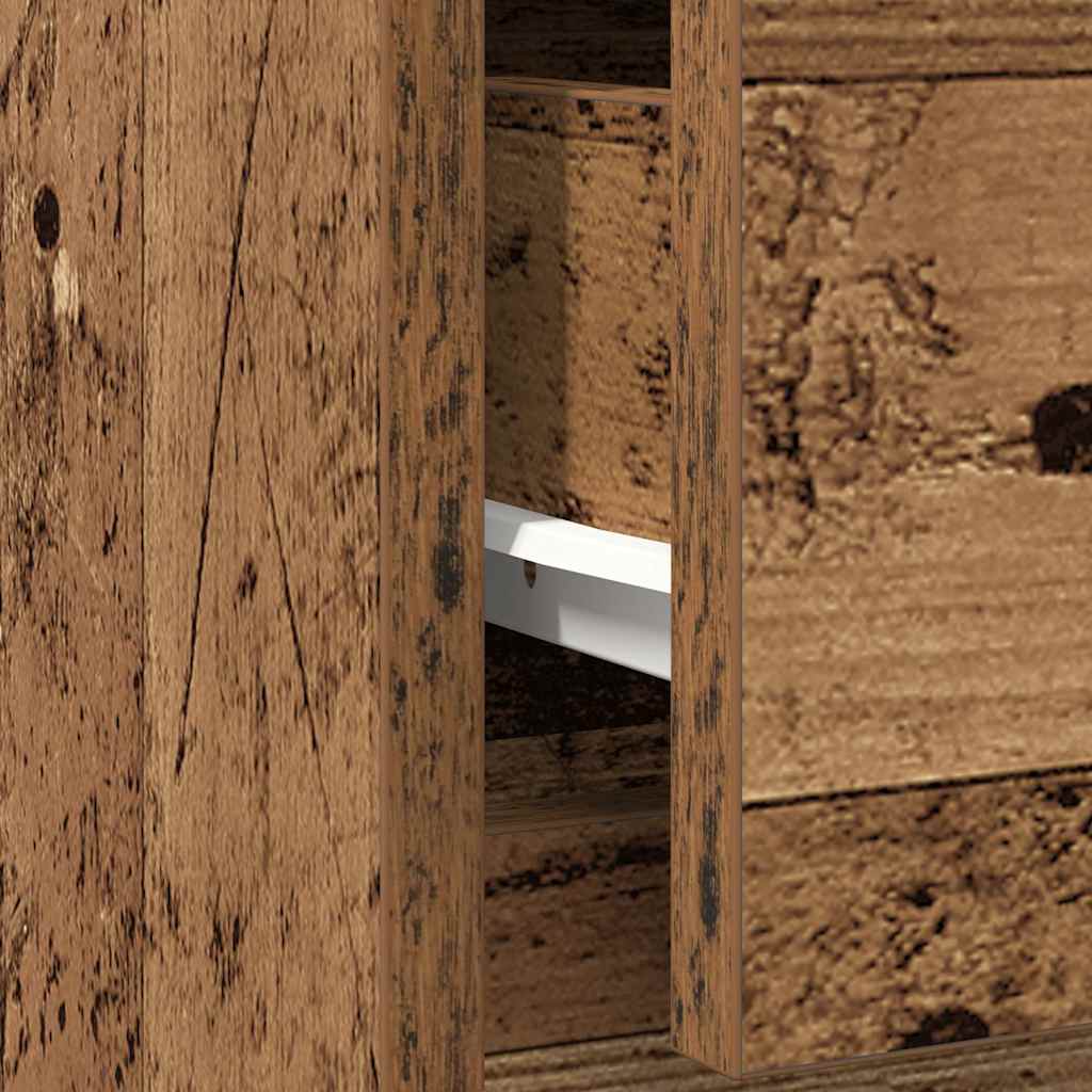 Sideboard with Drawer Rustic Wood Look 71 x 35 x 84 cm Engineered Wood