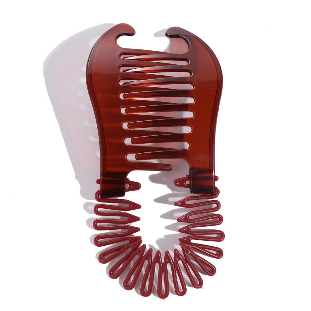 Damen Kamm Haaransatz-Heber Kralle Schwarz Braun Gummibänder Haarkamm Haaraccessoires Bananen-Klipse