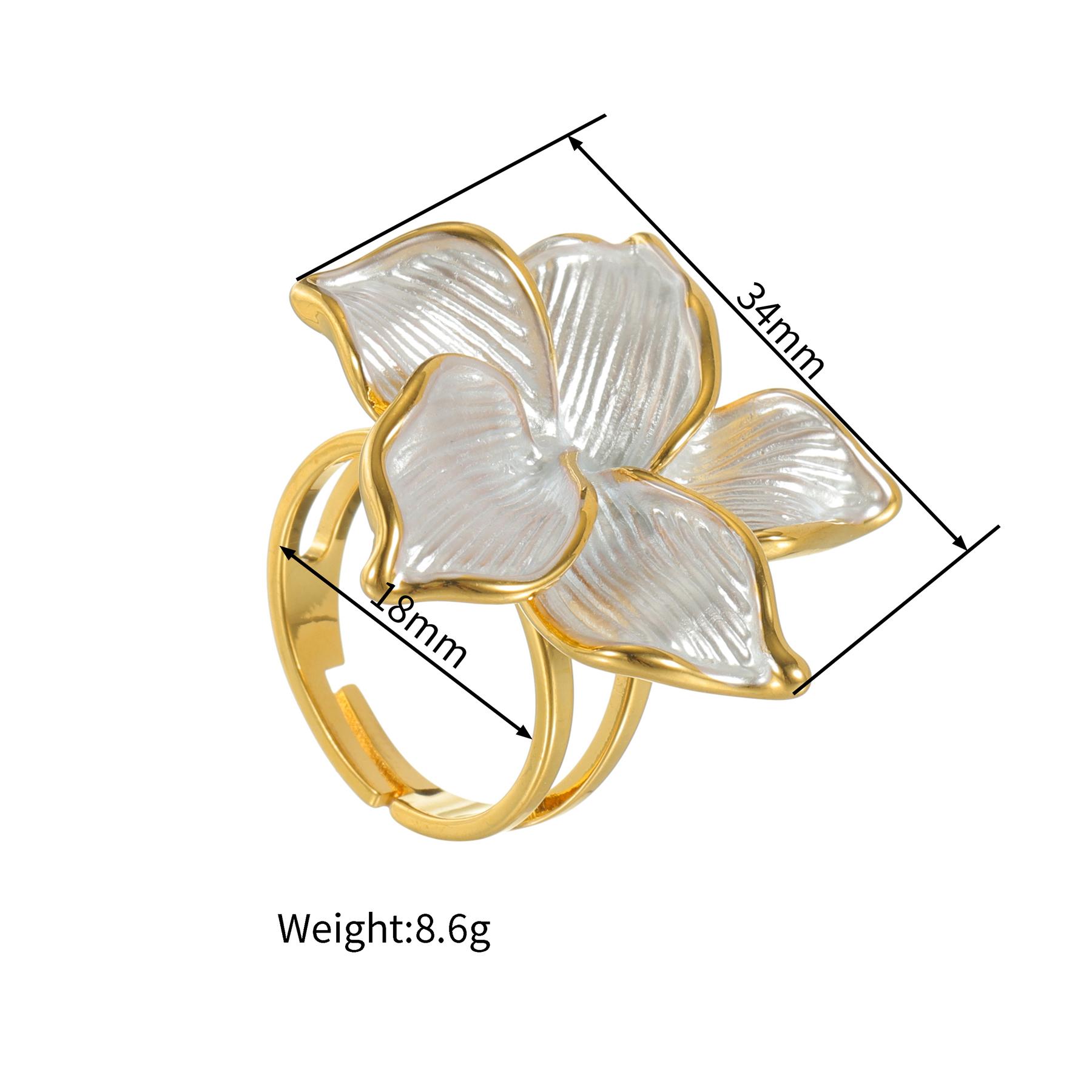 

Atoztide Fashion Shiny Zircon Flower Rings For Women Stainless Steel Multiple Styles Shiny Stone Adjustable Ring Jewelry Gift