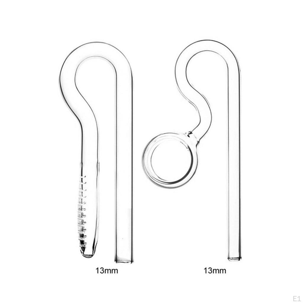 Glass Lily Pipe Improves Water Circulation Aquarium Inflow Outflow Crystal Clear