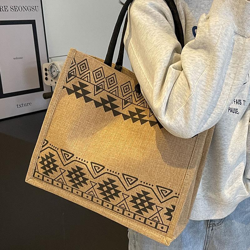 Large Capacity Mommy Bag Women's New Fashion Knitted Tote Bag Ins Open Handbag Shoulder Bag Women