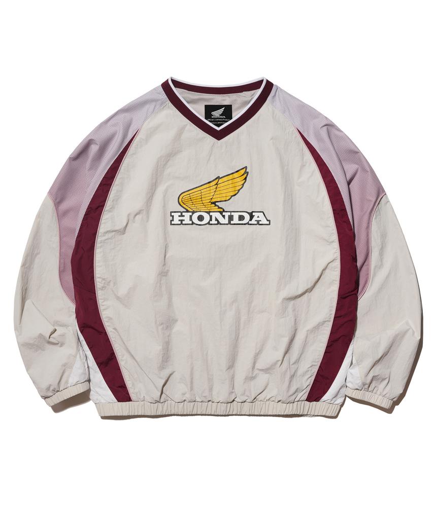 PHYPS MOTORCYCLE Vintage Logo Speed Track Nylon Long Sleeve Light Gray