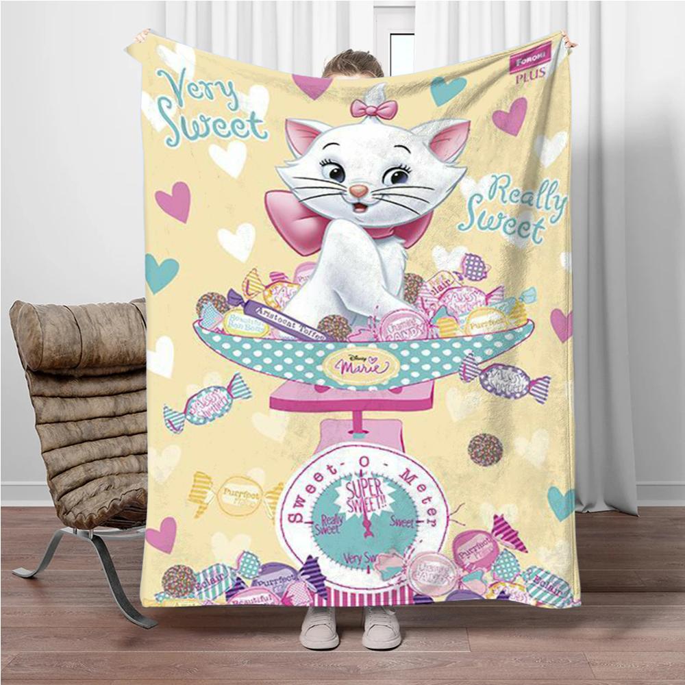31 Style Disney Cute Cat Marie Printed Blanket Soft Warm Throw Flannel For Children And Adult Bed Sofa Outdoor Travel Girl Gifts