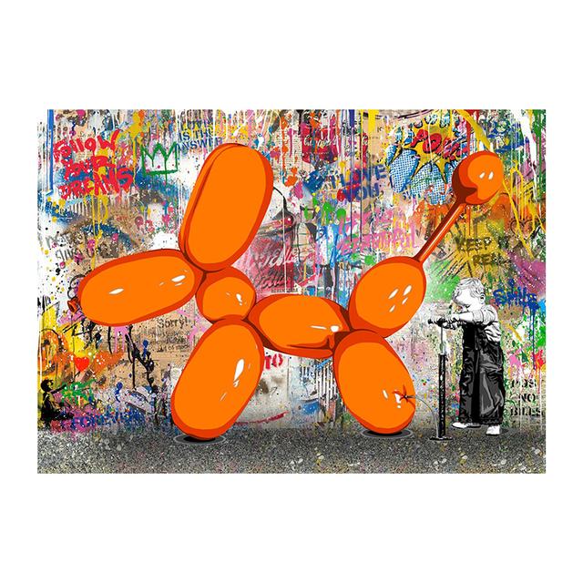 Zabawne Graffiti Obraz na Płótnie Abstrakcyjne Kolorowe Balon Pies Kupa Plakaty Nowoczesny Pop Art Ścienny Druk Obrazy do Dekoracji Domu Bez Ramy