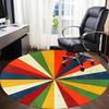 1PC Color Wheel Office Round Area Rug, Mat Suitable For Office, Under Office Chairs Bedroom Living Room Home Decor, Room Deco