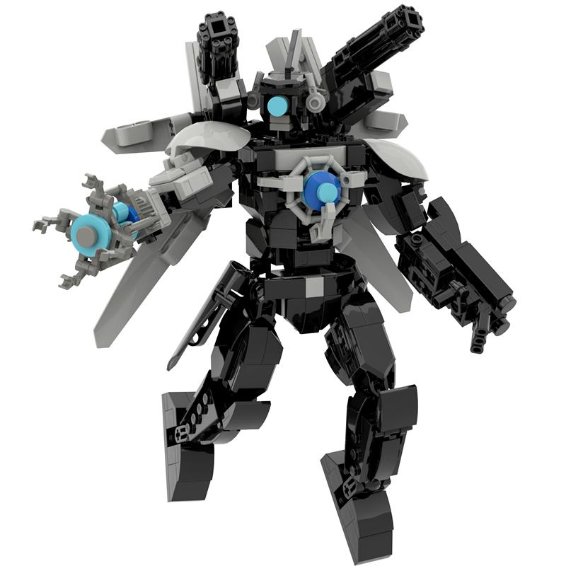 456PCS Skibidi Toilet Updated Titan Monitor Man Building Blocks Set With Hammer Mecha Model DIY Bircks Toys For Boys Xmas Gifts