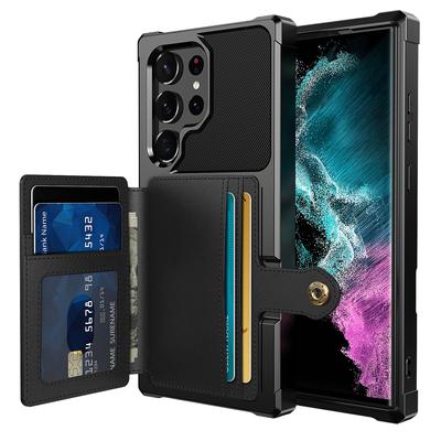 מחזיק כרטיס ביקור נגד דפיקה Funda Case עבור Samsung Galaxy S23 Ultra S22 Plus S21 Fe S20 A53 A54 A14 A13 A33 A73 A52s A52
