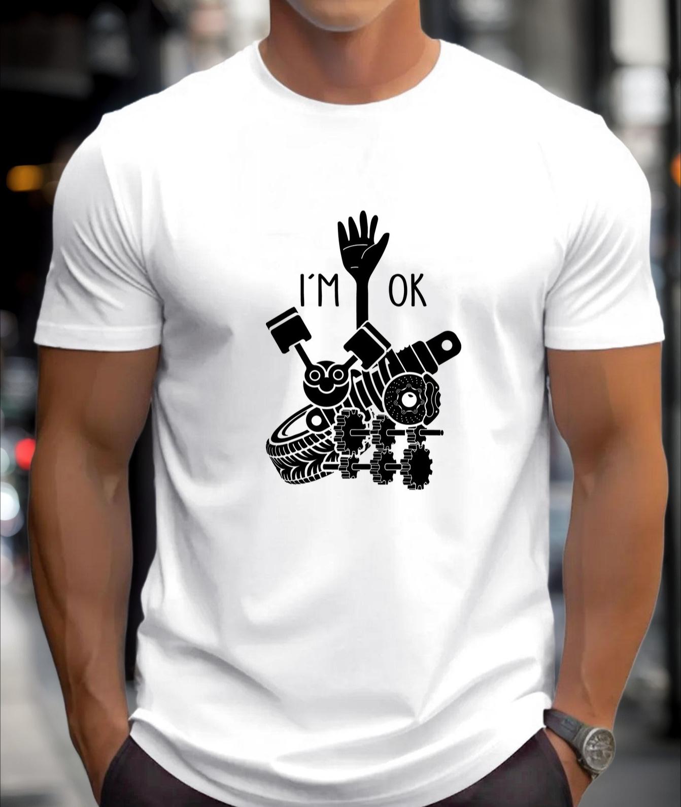 

Solid Color Men s Polyester Short Sleeve, Lightweight Elastic for Daily Streetwear XXL белый