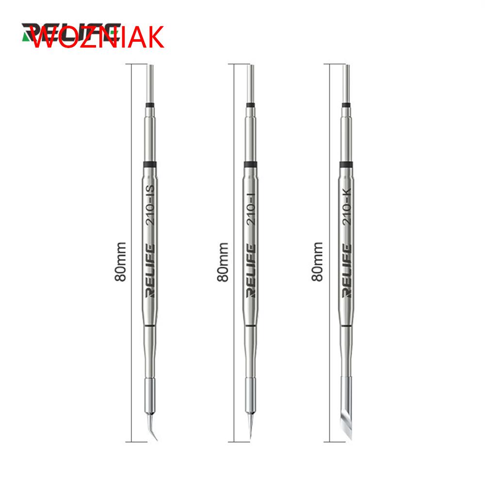 RELIFE 210 Soldering Iron Tip Set I/S/K Soldering Tip and Core Fast Heat Transfer and Rapid Heating for 210 Handles Tools