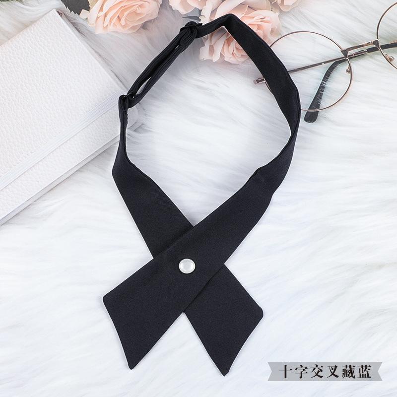 Korean Version Of British Jk School Uniform Cross Bow Tie Men And Women Students School Uniform Collar Flower Professional Wear Shirt Bow