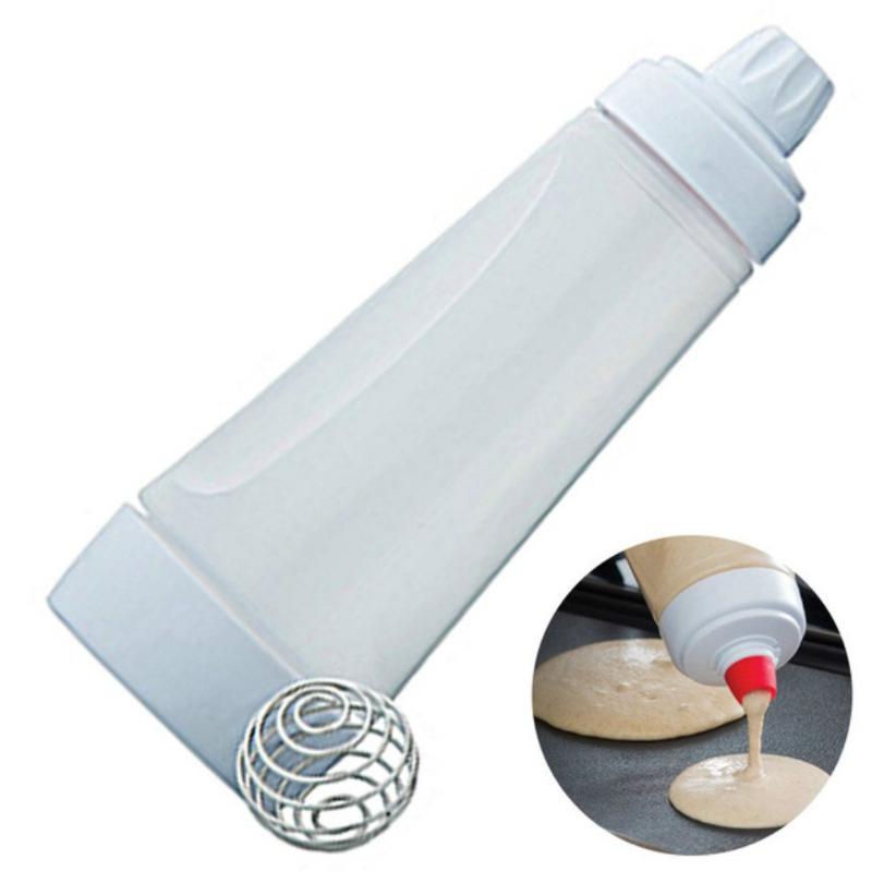 Hand crank batter mixer bottle batter dispenser with scale