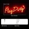 Play Dirty Neon Sign LED Neon Lights Signs for Wall Decor USB Powered for Satan Neon Lights for Bedroom Bar Man Cave Party Decor