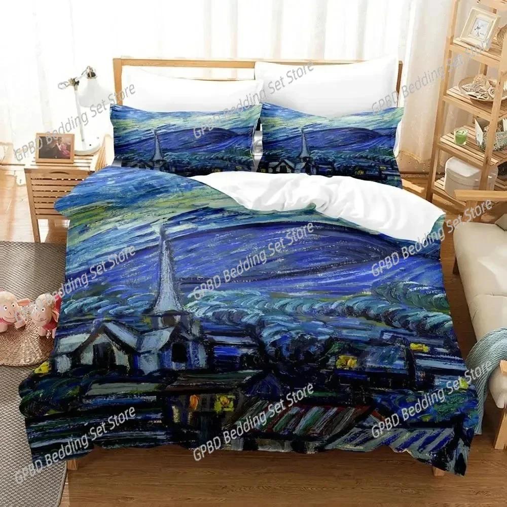 Comforter 3D Print Van Gogh Bedding Set For Bedroom Soft Modern S Comefortable Kids And