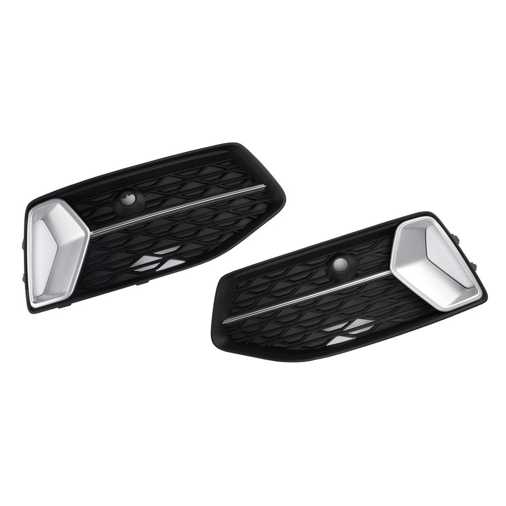 2PCS Front Bumper Grille Grill Fog Light Cover Fit A6 C8 2019-2023
