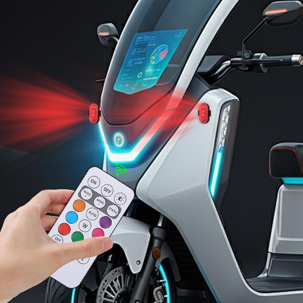 Wireless LED Strobe Lights IP65 Waterproof Car Decor Atmosphere Light Rechargeable for Car Drone Truck Motorcycle Aircraft Bike
