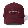 1pc It Is What It Is Embroidery Baseball Cap for Adults,Minimalist Retro Style Casual Soft Adjustable Dad Hat,Perfect As Gift