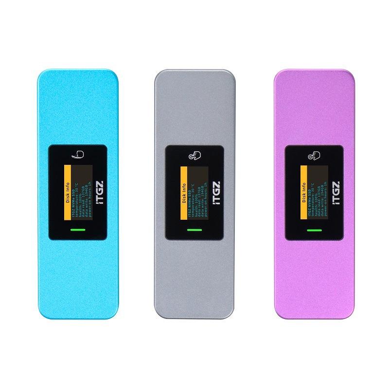 ITGZ M2 Display: Intelligent NVME Hard Disk Enclosure with Aluminum Alloy Shell