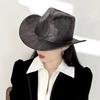 Jazz Hat Western Cowboy Hat Top Hat Unisex Hat Party Vintage Big Eaves Hat